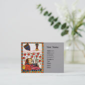 EEUWIGE LIEFDE MONOGRAM, Verliefden Rood Rozen Gri Visitekaartje (Staand voorkant)