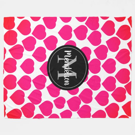 Eeuwige Liefde Omhels Romantische Harten Fleece Deken (Voorkant (Horizontaal))