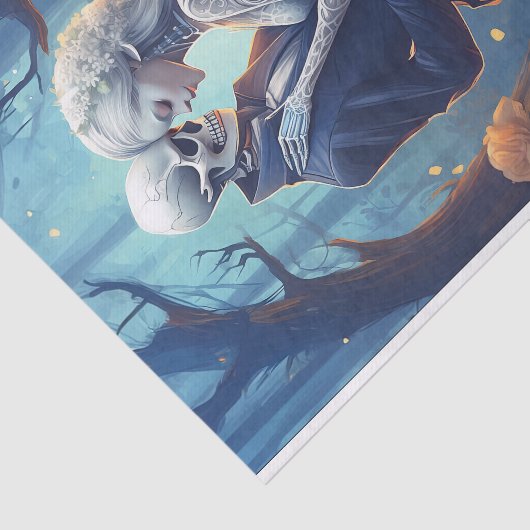 Eeuwige liefde, onafscheidelijke zielen, gotische  tissuepapier (Detail)