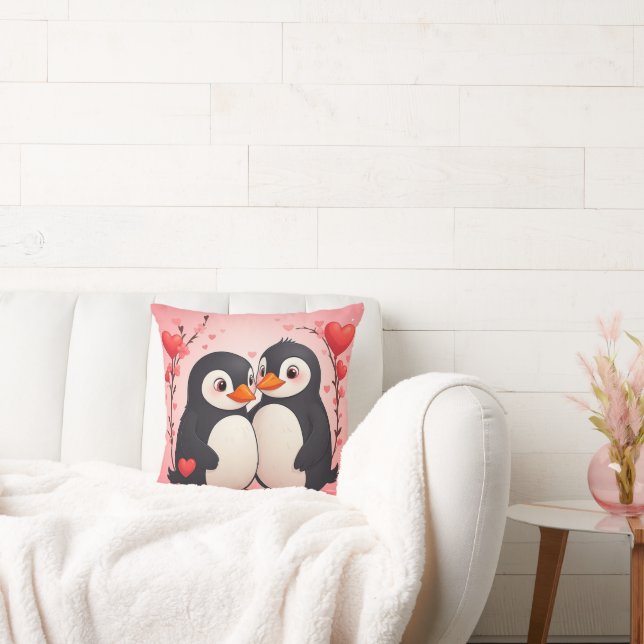 Eeuwige Liefde Pinguïn Liefde Kussen (Bank)
