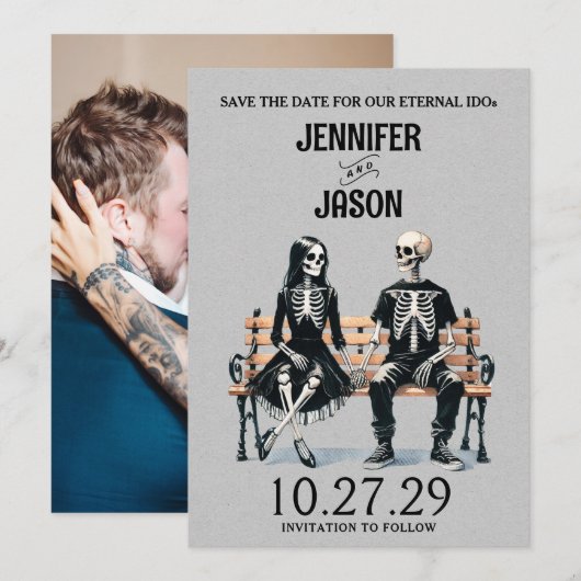 Eeuwige liefde, red de datum save the date (Voorkant / Achterkant)