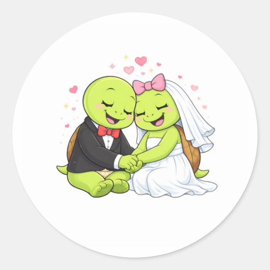 Eeuwige Liefde Ronde Sticker (Voorkant)