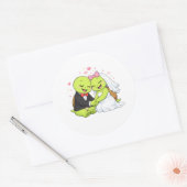 Eeuwige Liefde Ronde Sticker (Envelop)