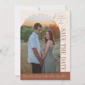 eeuwige liefde | terracotta boog | save the date (Voorkant)