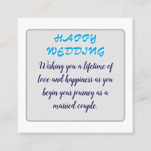 "Eeuwige Liefde Trouwkaart" Informatiekaartje (Achterkant)