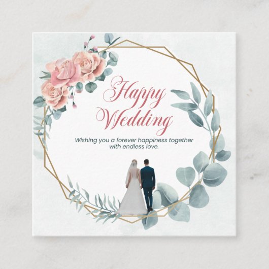 "Eeuwige Liefde Trouwkaart" Informatiekaartje (Voorkant)