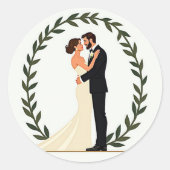 Eeuwige Liefde Trouwpaar Sticker (Voorkant)