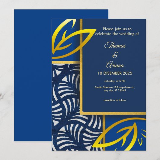 Eeuwige Liefde - Uitnodiging voor een bruiloft (Voorkant / Achterkant)