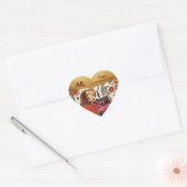 EEUWIGE LIEFDE VALENTIJN HART MONOGRAM PERKAMENT STICKER (Envelop)