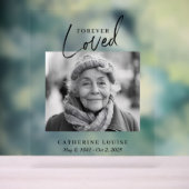 Eeuwige Liefde Viering van het Leven Rouwplechtigh Acryl Bord (Neutraal)