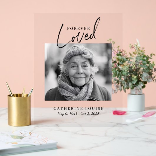 Eeuwige Liefde Viering van het Leven Rouwplechtigh Acryl Bord (Huwelijk)