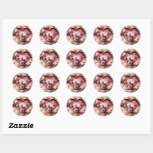Eeuwige Liefdes Hartsculptuur Ronde Sticker (Vel)