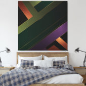 Eeuwige Lijnreflecties Canvas Afdruk (Insitu (Slaapkamer))
