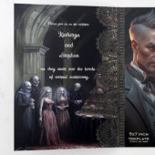 Eeuwige Matrimony Gotische Bruiloft Drieluik Uitnodiging (Binnenzijde eerst)