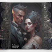 Eeuwige Matrimony Gotische Bruiloft Drieluik Uitnodiging (Binnenkant midden)