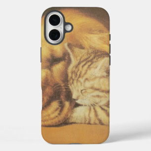 Eeuwige Metgezellen   Mooie Kat & Hond Knuffelen iPhone 16 Plus Hoesje