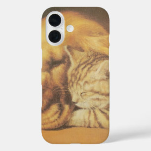 Eeuwige Metgezellen   Mooie Kat & Hond Knuffelen iPhone 16 Hoesje