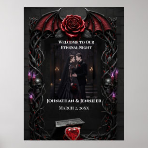 Eeuwige Nacht Gotische Vampier Huwelijk Donkere Ro Poster