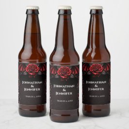 Eeuwige Nacht Gotische Vampier Huwelijksdag Donker Bier Etiket