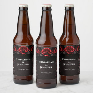 Eeuwige Nacht Gotische Vampier Huwelijksdag Donker Bier Etiket