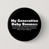Eeuwige Nostalgie: Boomer's Retro Quote Ronde Button 5,7 Cm (Voorkant)