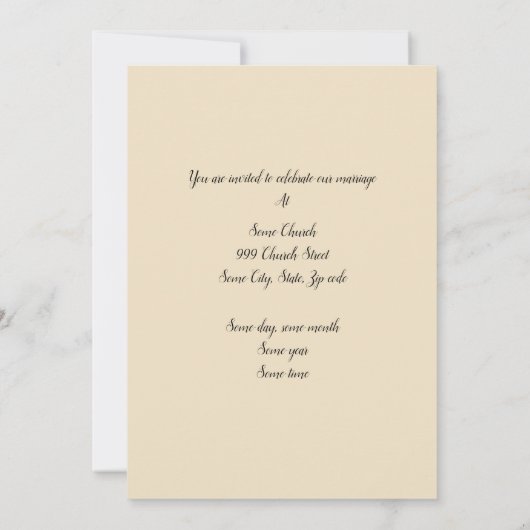 Eeuwige omhelzing bruiloft kaart (Achterkant)