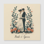 Eeuwige omhelzing bruiloft magnetische uitnodiging (Voorkant)