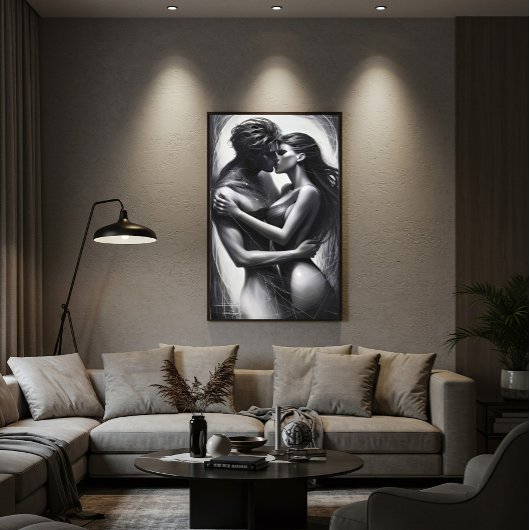 Eeuwige omhelzing canvas afdruk