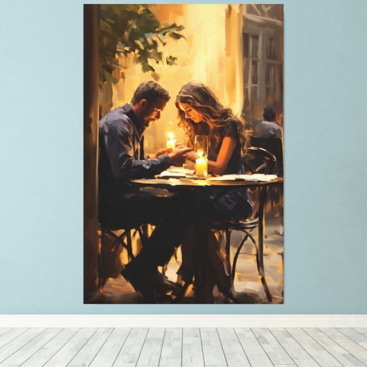 Eeuwige omhelzing" canvas afdruk (Insitu (Houten vloer))