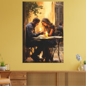 Eeuwige omhelzing" canvas afdruk (Insitu (Woonkamer))