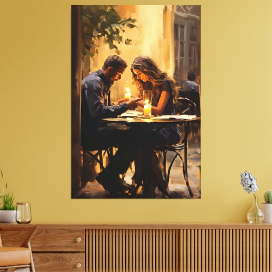 Eeuwige omhelzing" canvas afdruk (Insitu (Woonkamer))