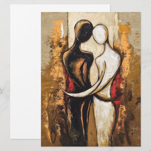 Eeuwige omhelzing feestdagenkaart (Voorkant / Achterkant)