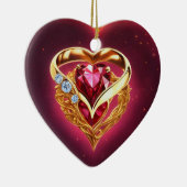 Eeuwige omhelzing: innovatief vervaardigde hartkle keramisch ornament (Rechts)