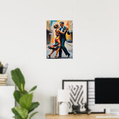 Eeuwige Omhelzing: Tijdloze Tango | POSTER (Thuiskantoor)