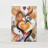 Eeuwige omhelzing van liefde feestdagen kaart (Achterkant)