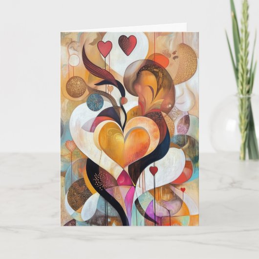 Eeuwige omhelzing van liefde feestdagen kaart (Voorkant)