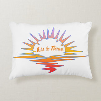 Eeuwige "Rise & Thrive" Zonsopkomst Zonsondergang Accent Kussen