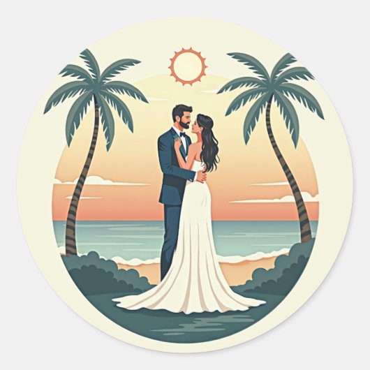 Eeuwige Romance bruiloft Sticker (Voorkant)