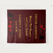 Eeuwige Romance Huwelijk Achtergrond Wandkleed (Voorkant (horizontaal))