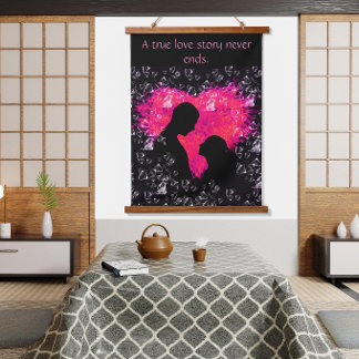 Eeuwige Romance - Liefde Quote Wandtapijt Hangend Wandkleed