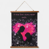 Eeuwige Romance - Liefde Quote Wandtapijt Hangend Wandkleed (Voorkant)