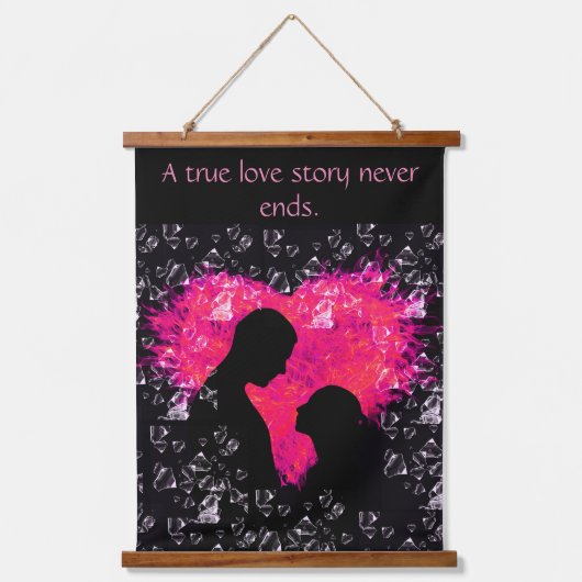 Eeuwige Romance - Liefde Quote Wandtapijt Hangend Wandkleed (Voorkant)