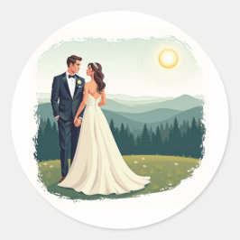 Eeuwige Romance Ronde Sticker