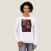 Eeuwige Rozen in 3D Micro Mozaïek – Luxe Bloemen Tri-Blend Shirt (Voorkant)
