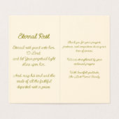 Eeuwige Rust Dank U wel Opmerking Kaart (Binnenkant ongevouwen)