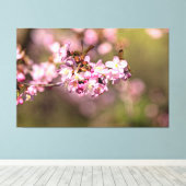 Eeuwige schoonheid van Sakura-kersenbloesems Canvas Afdruk (Insitu (Houten vloer))