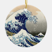 Eeuwige Sereniteit: De Grote Golf Ukiyo-e Keramisch Ornament (Voorkant)