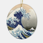 Eeuwige Sereniteit: De Grote Golf Ukiyo-e Keramisch Ornament (Links)
