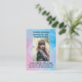 Eeuwige Sereniteit Gepersonaliseerde Sympathie Kaa Contactkaartje (Staand voorkant)