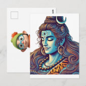 Eeuwige Shiva: De Allerhoogste Yogi in Goddelijke Briefkaart (Voorkant / Achterkant)